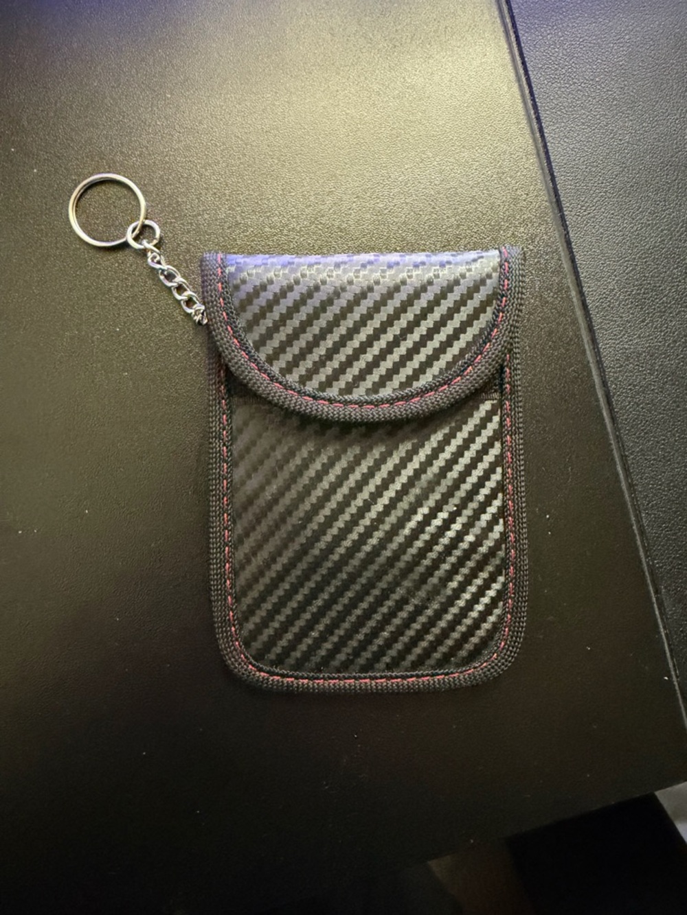 Faraday signal blocking Key Pouch with Chain